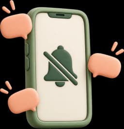 Un téléphone affiche une cloche barrée, pour des rappels discrets.