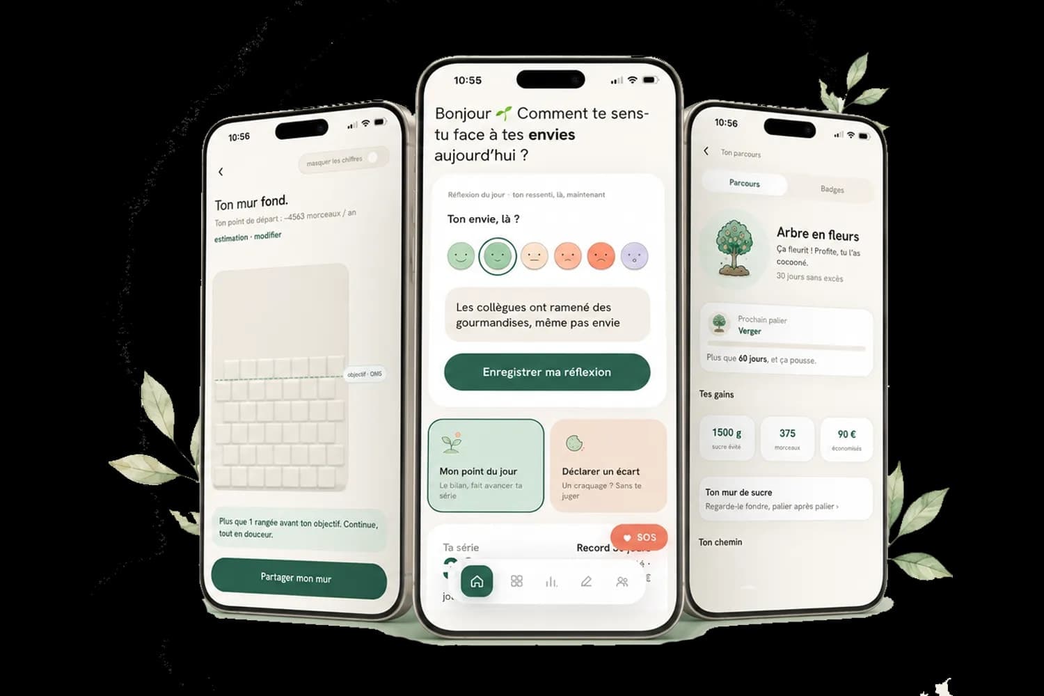 Écrans de l’app Sukr sur iPhone